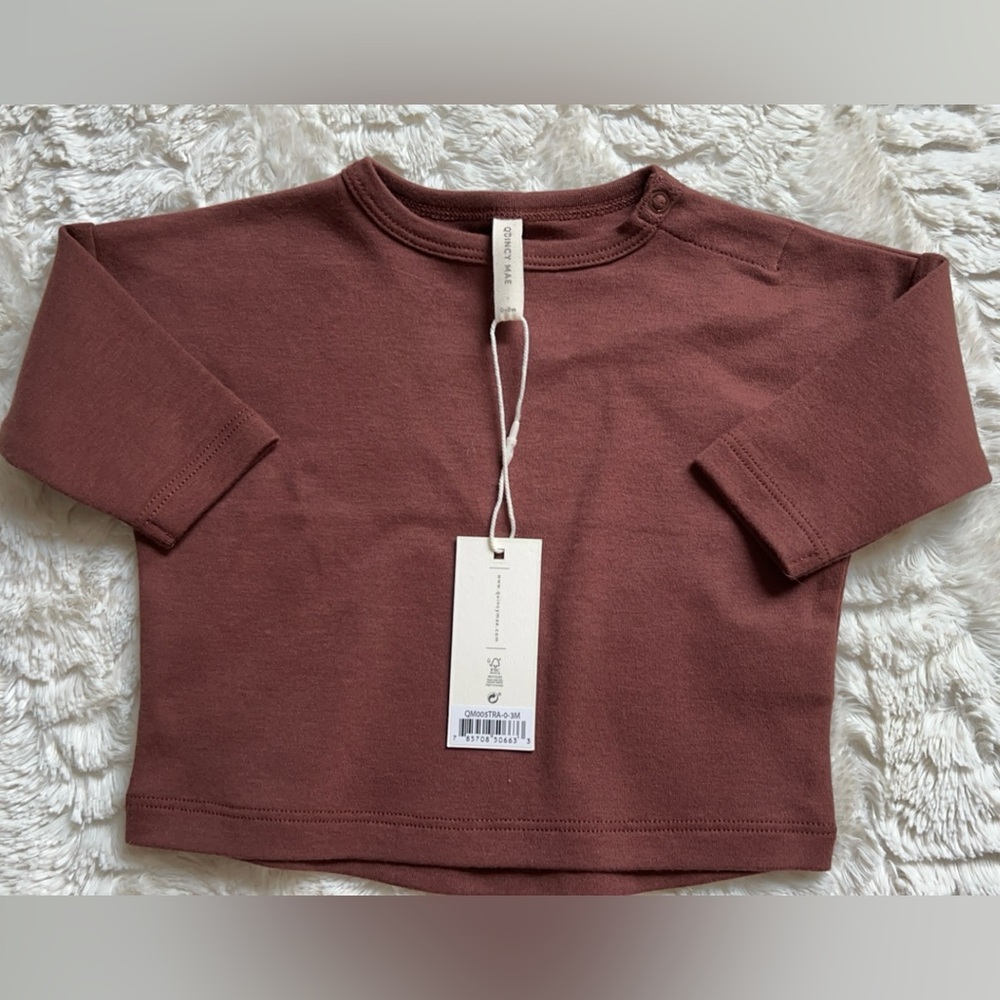Quincy Mae brown long sleeve